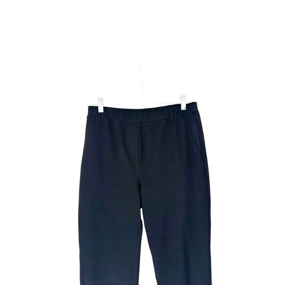 Quince Black Basic Office Work Ultra-Stretch Ponte Straight Leg Pants Large - Picture 5 of 13